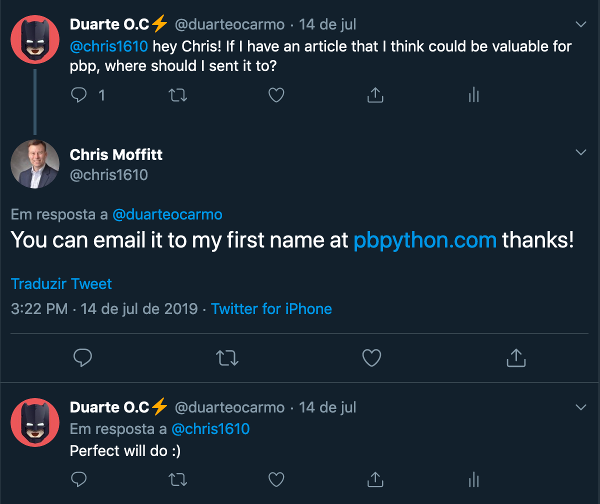 Twitter reach out