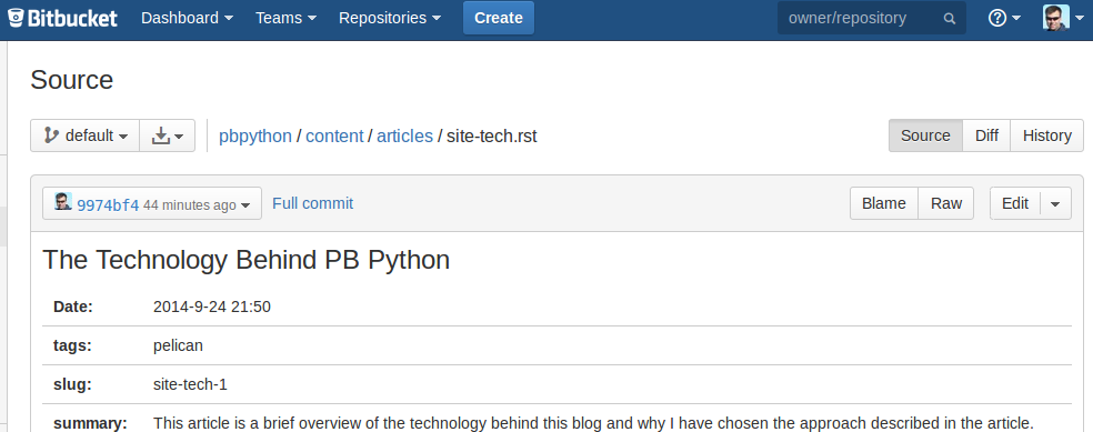 bitbucket editing