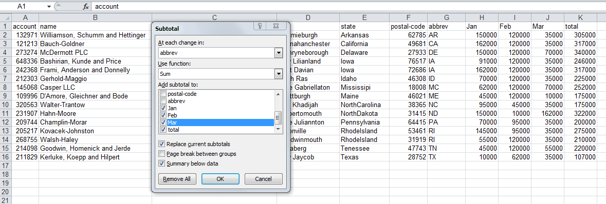 Excel vlookup example