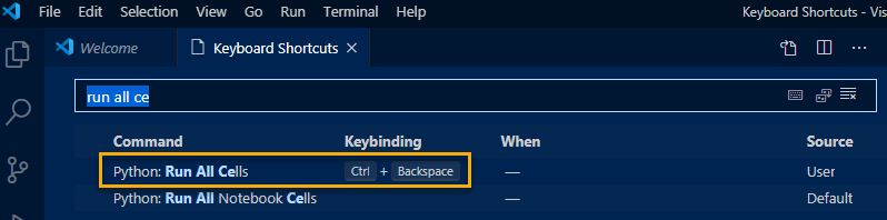 Setup code shortcuts